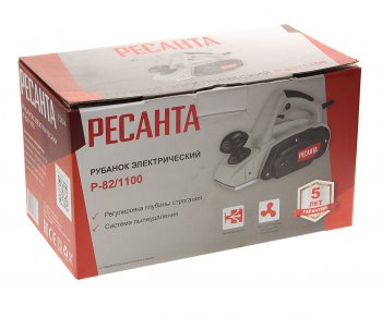 5 449 р. Рубанок электрический 1100Вт 82мм 16000обмин. РЕСАНТА РЕСАНТА 7554  с доставкой в г. Пермь. Увеличить фотографию 4