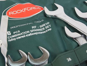 12 349 р. Набор ключей комбинированных 33-50мм 6 предметов на полотне ROCKFORCE ROCKFORCE rf-5061p  с доставкой в г. Пермь. Увеличить фотографию 2