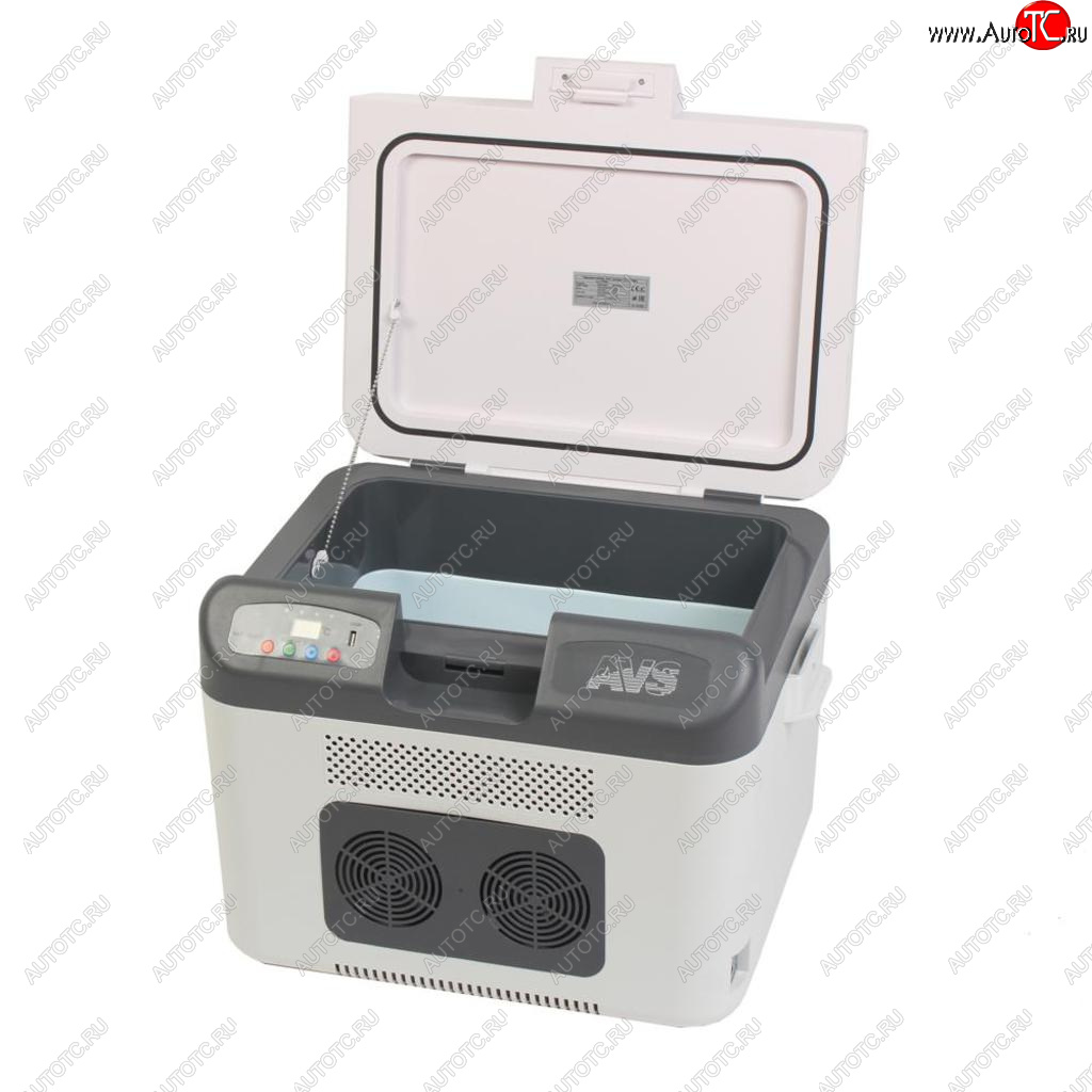 17 999 р. Автохолодильник 27л 48.0х38.5х35.0см термоэлектр. 12V220V24V 54W пластик 7.6кг AVS AVS a07084s  с доставкой в г. Пермь