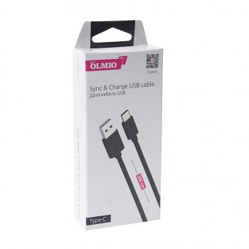 319 р. Кабель USB Type C 3м черный OLMIO OLMIO olm-039518  с доставкой в г. Пермь. Увеличить фотографию 2