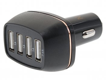 619 р. Устройство зарядное в прикуриватель 4USB 12V Quick Charge FAISON FAISON fs-z-423 black  с доставкой в г. Пермь. Увеличить фотографию 1