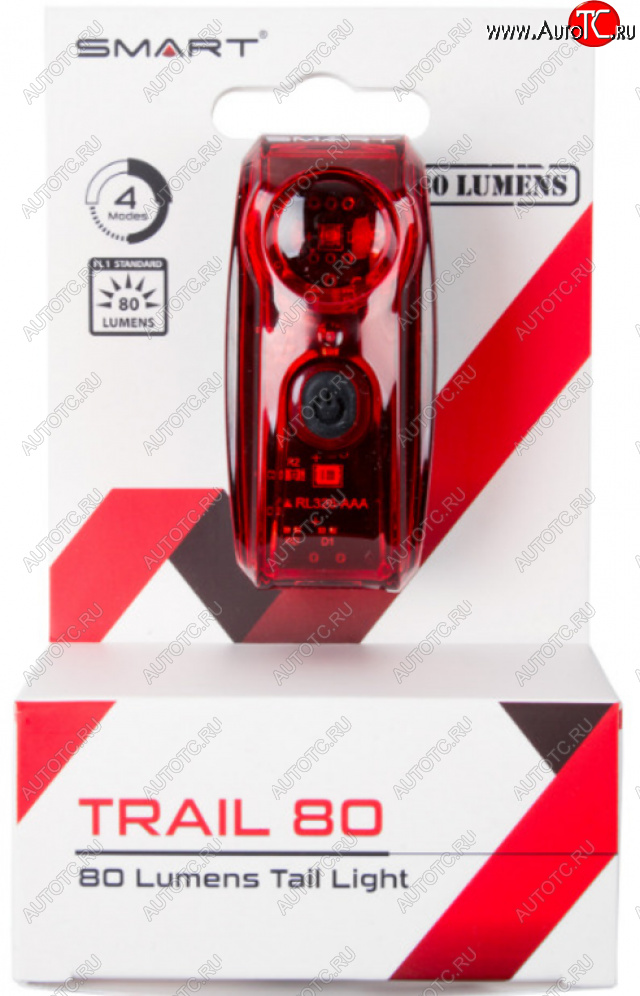 1 149 р. Фонарь велосипедный задний 4 функции NO NAME smart trail 80  с доставкой в г. Пермь