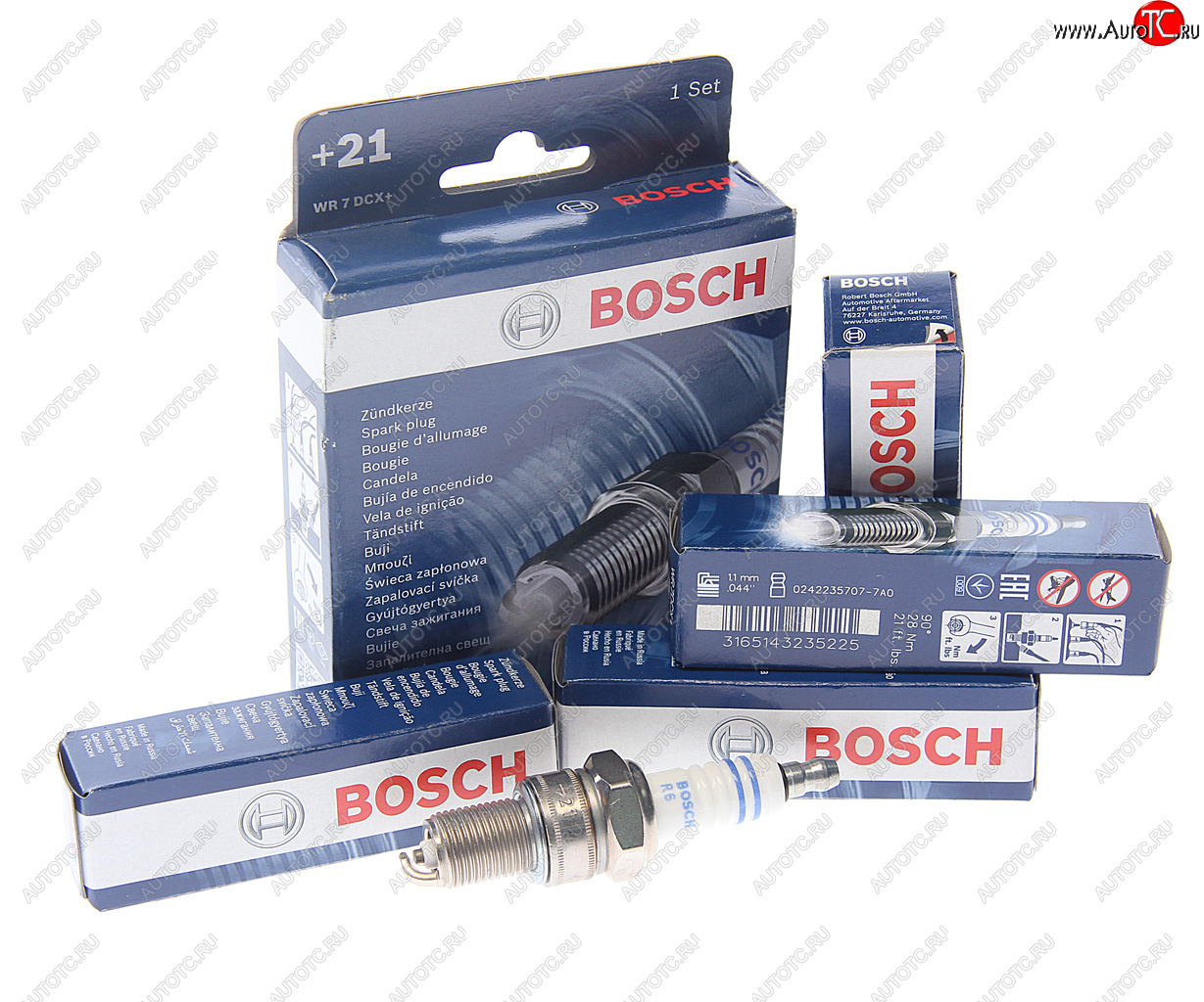 1 199 р. Свеча зажигания WR7DCX+ ВАЗ-2111 V8 комплект BOSCH BOSCH 0242235915  с доставкой в г. Пермь