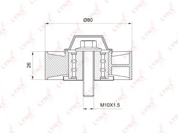 2 089 р. Ролик приводного ремня MERCEDES C (W202,W203),E (W210,W211),S (W140,W220) обводной LYNX LYNX pb7007  с доставкой в г. Пермь. Увеличить фотографию 1