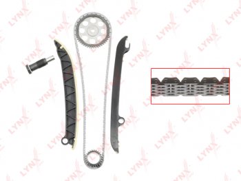 10 599 р. Комплект цепи ГРМ VW AUDI SKODA (1.2 TSI) (1 цепь+башмак натяж+успокоит+натяж+2 звезды) LYNX LYNX tk0054  с доставкой в г. Пермь. Увеличить фотографию 1