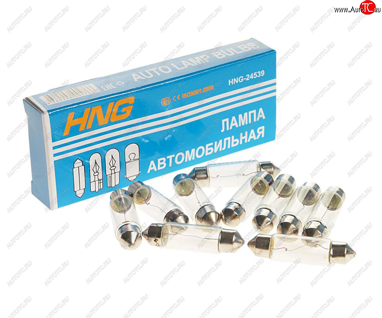 22 р. Лампа 24V C5W SV8.5-8 39мм Long Life HNG HNG 24539  с доставкой в г. Пермь