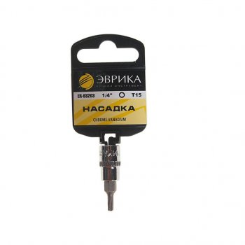 30 р. Бита-головка 14 TORX T15х37мм с держателем ЭВРИКА ЭВРИКА er-93203h  с доставкой в г. Пермь. Увеличить фотографию 1