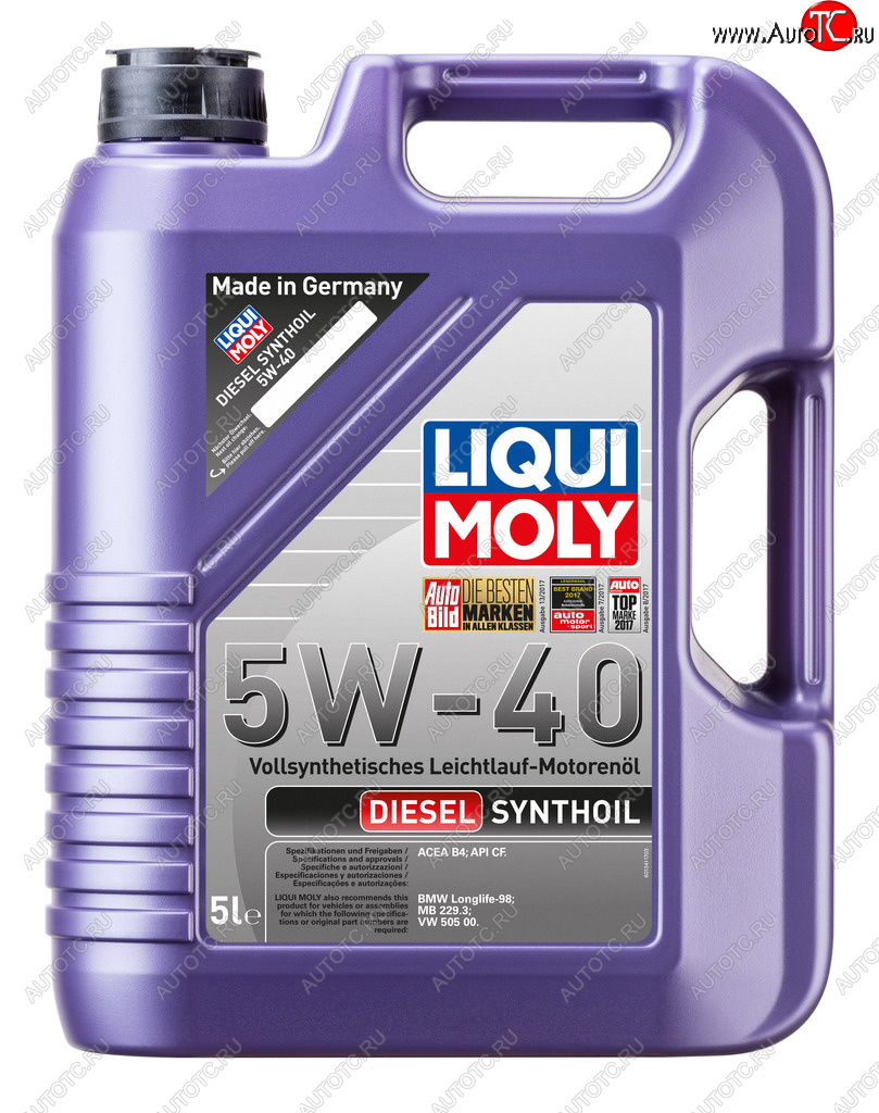 9 399 р. Масло дизельное DIESEL SYNTHOIL 5W40 синт.5л LIQUI MOLY LIQUI MOLY 1341  с доставкой в г. Пермь