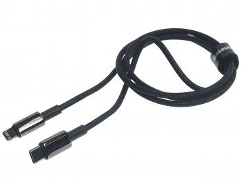 499 р. Кабель iPhone (5-)-USB Type C 1м черный BASEUS BASEUS catlwj-01  с доставкой в г. Пермь. Увеличить фотографию 1