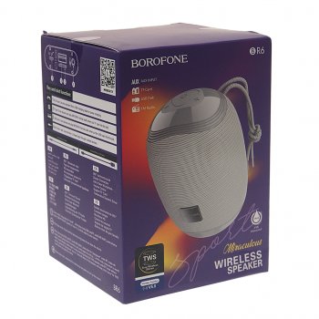 889 р. Колонка беспроводная bluetooth BOROFONE BOROFONE br6 grey  с доставкой в г. Пермь. Увеличить фотографию 4