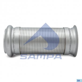 2 189 р. Гофра VOLVO глушителя с фланцем (L=215x103) (ЕВРО-5) SAMPA SAMPA 076.215  с доставкой в г. Пермь. Увеличить фотографию 1