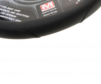 539 р. Оплетка руля (M) 37-39см черная со скошенным низом MISTAR MISTAR mis-flat-17stw20 bk (m)  с доставкой в г. Пермь. Увеличить фотографию 2