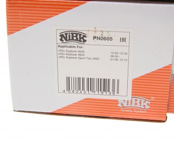 4 299 р. Колодки тормозные FORD Explorer (00-) передние (4шт.) NIBK NIBK pn0605 NIBK pn0605  с доставкой в г. Пермь. Увеличить фотографию 3