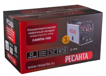 8 999 р. Аппарат сварочный 6.2кВт 30-160А d=4.00.8-1.0 220В инвертор полуавтомат РЕСАНТА РЕСАНТА саипа-160  с доставкой в г. Пермь. Увеличить фотографию 8