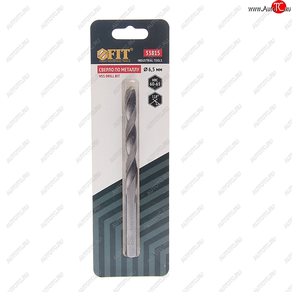 95 р. Сверло по металлу 6.5х101мм HSS FIT FIT 33815  с доставкой в г. Пермь
