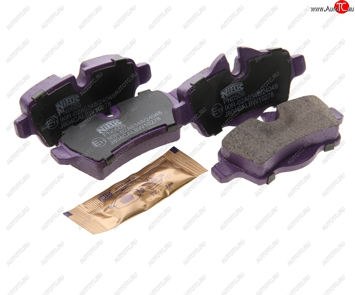 2 899 р. Колодки тормозные MINI Cooper (06-) задние (4шт.) NIBK NIBK pn0509 NIBK pn0509  с доставкой в г. Пермь