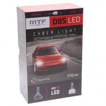 7 549 р. Лампа светодиодная 12V D8S 25W PK32d-1 (2шт.) MTF MTF dpd8s6  с доставкой в г. Пермь. Увеличить фотографию 3