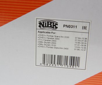 4 199 р. Колодки тормозные CADILLAC Seville (99-04) передние (4шт.) NIBK NIBK pn0311  с доставкой в г. Пермь. Увеличить фотографию 4