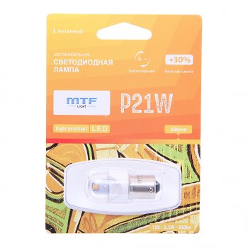 1 189 р. Лампа светодиодная 12V P21W BAU15S блистер (1шт.) MTF MTF np21we  с доставкой в г. Пермь. Увеличить фотографию 1