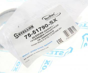 399 р. Прокладка NISSAN Micra (02-),Note (06-13) выхлопной системы STELLOX STELLOX 75-51790-sx  с доставкой в г. Пермь. Увеличить фотографию 2