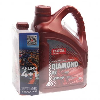 2 999 р. Масло моторное DIAMOND FS 5W30 синт.4+1л TEBOIL TEBOIL 3468594p  с доставкой в г. Пермь. Увеличить фотографию 1