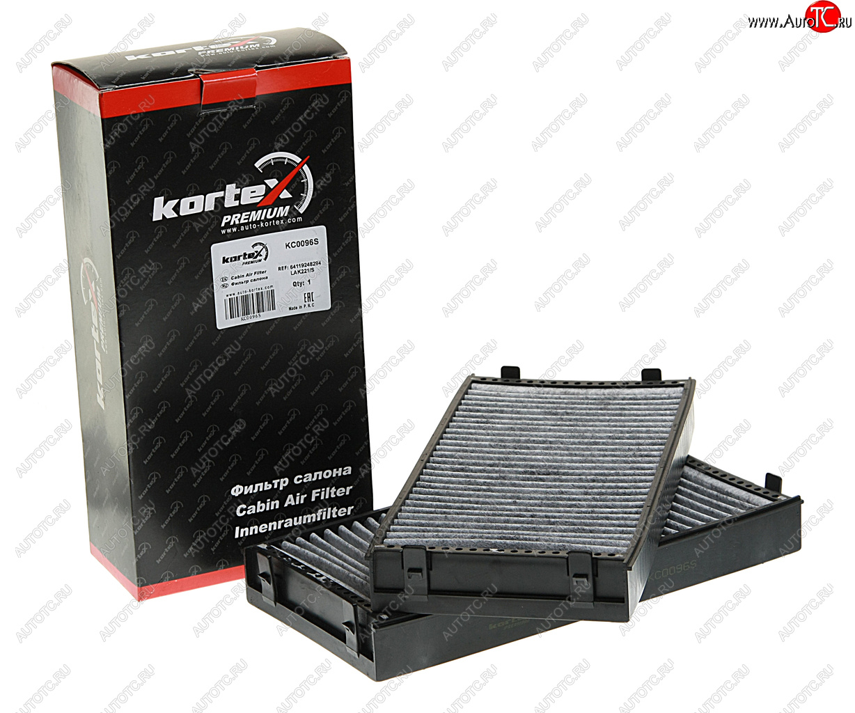 1 579 р. Фильтр воздушный салона BMW X5 (E70),X6 (E71) угольный (2шт.) KORTEX KORTEX kc0096s KORTEX kc0096s  с доставкой в г. Пермь