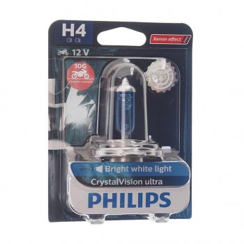 1 099 р. Лампа 12V H4 60/55W P43t-38 блистер (1шт.) Crystal Vision Ultra PHILIPS PHILIPS 12342cvubw PHILIPS 12342cvubw  с доставкой в г. Пермь. Увеличить фотографию 1