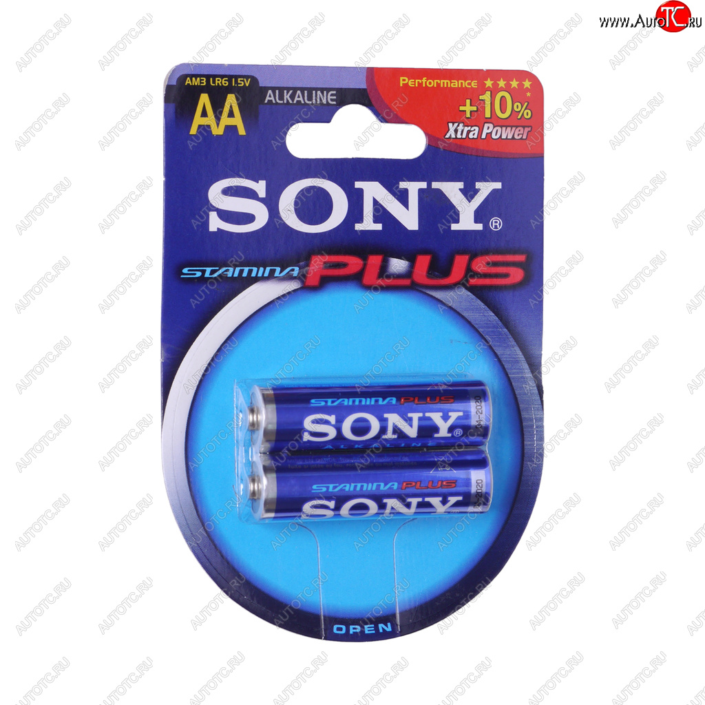 90 р. Батарейка AA LR6 1.5V блистер (2шт.) Alkaline Plus SONY  s-lr6p(2)бл  с доставкой в г. Пермь