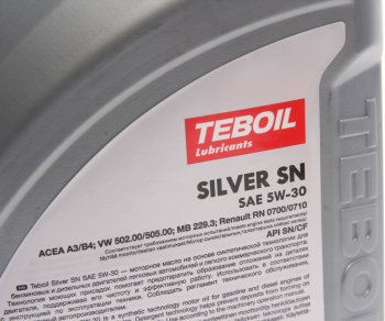 2 049 р. Масло моторное SILVER SN 5W30 синт.4л TEBOIL TEBOIL 3453917  с доставкой в г. Пермь. Увеличить фотографию 2