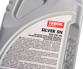 699 р. Масло моторное SILVER SN 5W40 синт.1л TEBOIL TEBOIL 3453923  с доставкой в г. Пермь. Увеличить фотографию 2