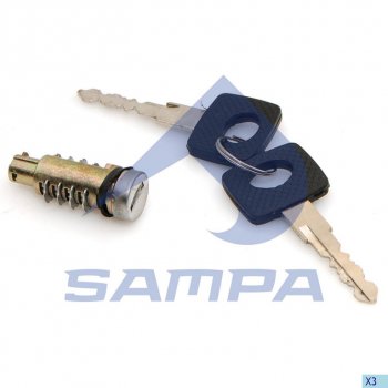 299 р. Личинка КАМАЗ-5490 MERCEDES Atego,Actros,Sprinter VW LT замка двери передней с ключом SAMPA SAMPA 204.121  с доставкой в г. Пермь. Увеличить фотографию 1