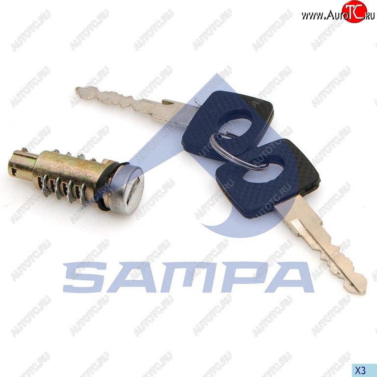 299 р. Личинка КАМАЗ-5490 MERCEDES Atego,Actros,Sprinter VW LT замка двери передней с ключом SAMPA SAMPA 204.121  с доставкой в г. Пермь