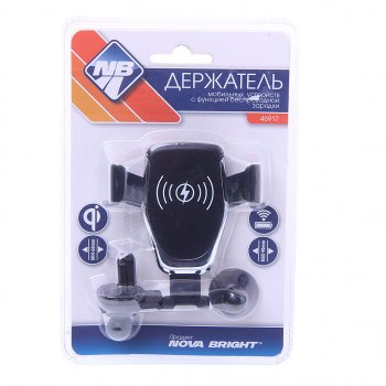699 р. Держатель телефона с беспроводной зарядкой NOVA BRIGHT NOVA BRIGHT 46917 NOVA BRIGHT 46917  с доставкой в г. Пермь. Увеличить фотографию 1