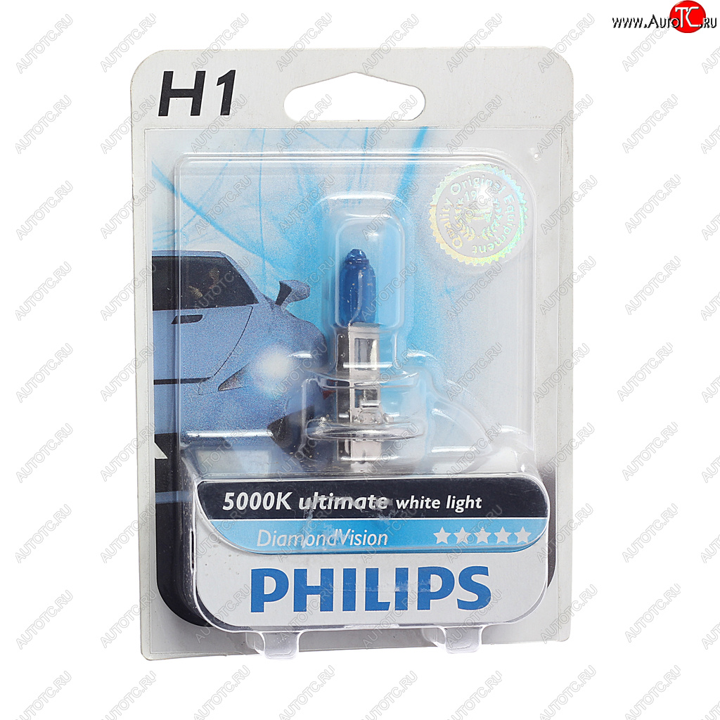 1 189 р. Лампа 12V H1 55W P14.5s блистер (1шт.) Diamond Vision PHILIPS PHILIPS 12258dvb1  с доставкой в г. Пермь