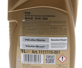 1 359 р. Масло моторное FO 5W30 синт.1л RAVENOL RAVENOL 1111115-001  с доставкой в г. Пермь. Увеличить фотографию 2