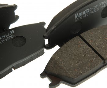 1 379 р. Колодки тормозные передние (4шт.) MANDO Hyundai Getz TB хэтчбэк 5 дв. рестайлинг (2005-2010)  с доставкой в г. Пермь. Увеличить фотографию 2
