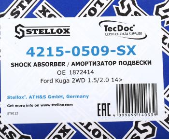 3 999 р. Амортизатор FORD Kuga (08-) передний правый STELLOX STELLOX 42150509sx  с доставкой в г. Пермь. Увеличить фотографию 4