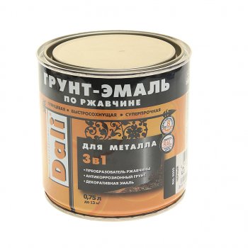 999 р. Грунт-эмаль по ржавчине черный RAL9005 0.75л DALI DALI 20412  с доставкой в г. Пермь. Увеличить фотографию 1