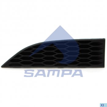 208 р. Накладка бампера MERCEDES Actros MP3 в спойлер правая (узкая) SAMPA SAMPA 18100563  с доставкой в г. Пермь. Увеличить фотографию 1