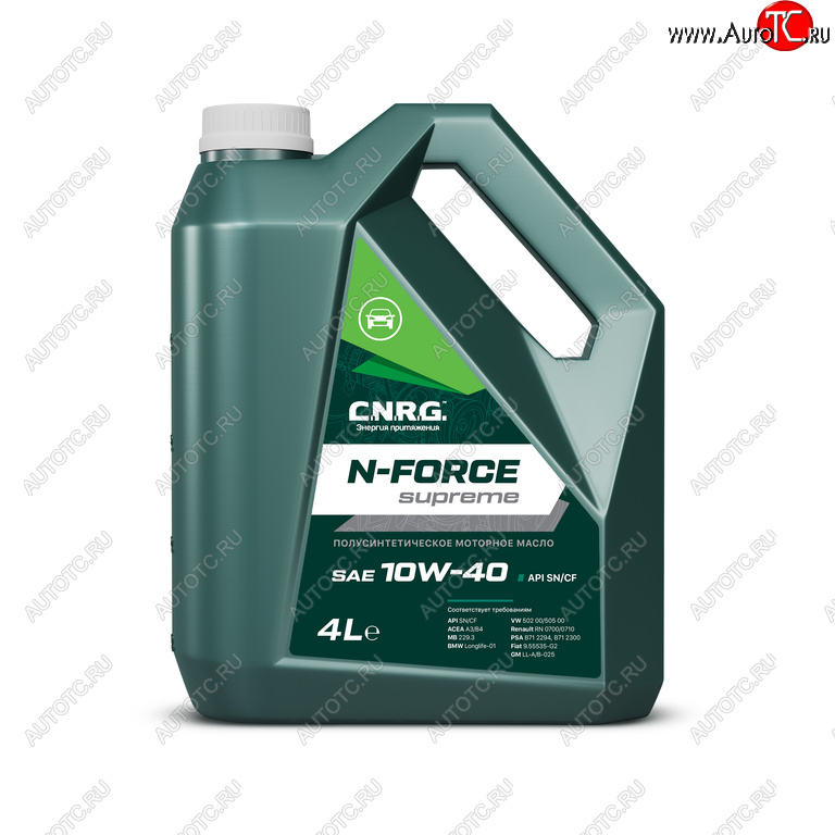 1 479 р. Масло моторное N-Force Supreme SNCFA3B4 10W40 псинт.4л CNRG CNRG cnrg-026-0004p  с доставкой в г. Пермь