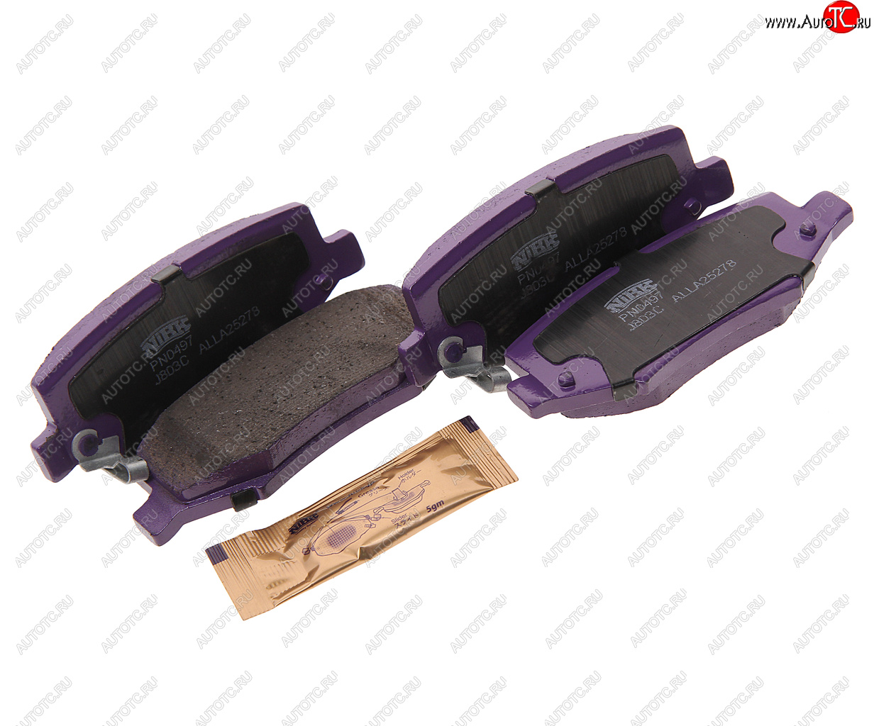 4 099 р. Колодки тормозные DODGE Caravan задние (4шт.) NIBK NIBK pn0497 NIBK pn0497  с доставкой в г. Пермь