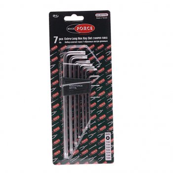 519 р. Набор ключей TORX T10Н-Т40H Г-образных экстрадлинных 7 предметов с держателем ROCKFORCE ROCKFORCE rf-5071txl  с доставкой в г. Пермь. Увеличить фотографию 1