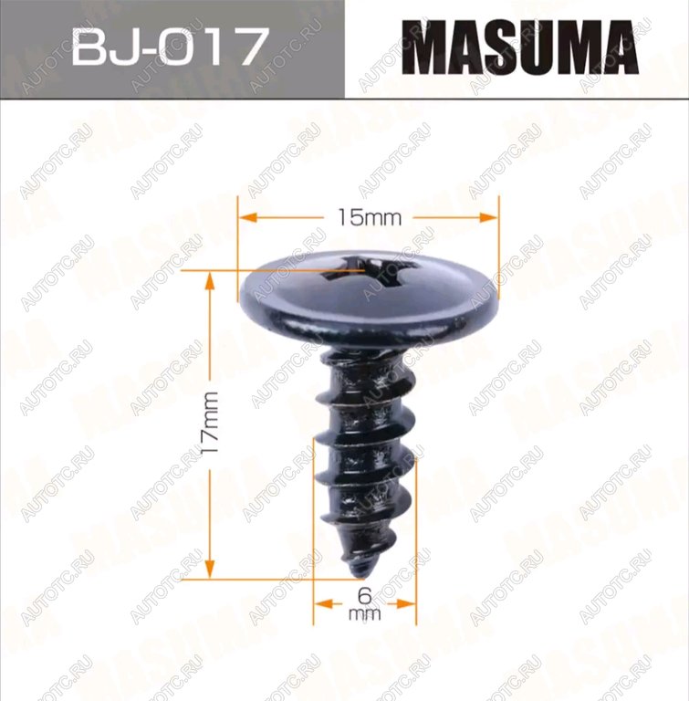 218 р. Саморез 6x17мм набор 10шт. MASUMA MASUMA bj-017  с доставкой в г. Пермь