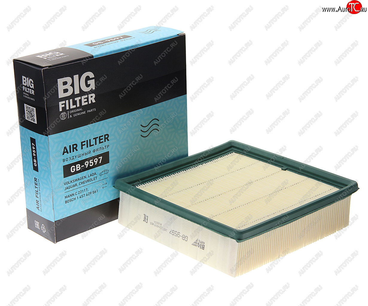 499 р. Элемент фильтрующий ВАЗ-2108-2115,2123i воздушный BIG FILTER BIG FILTER gb-9597  с доставкой в г. Пермь