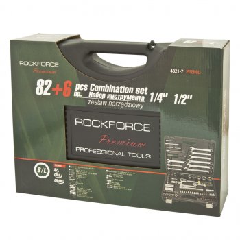 10 549 р. Набор инструментов 82 предмета+6 предметов слесарно-монтажный 14,12 ROCKFORCE ROCKFORCE rf-4821-7-premium  с доставкой в г. Пермь. Увеличить фотографию 3