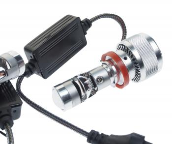 4 949 р. Лампа светодиодная 12V H11 PGJ19-2 линза 4300K бокс (2шт.) CLEARLIGHT CLEARLIGHT kbm cl h11 mini pro 4k-2  с доставкой в г. Пермь. Увеличить фотографию 3
