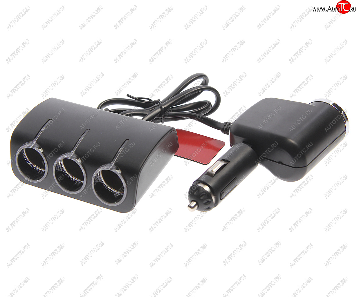 619 р. Разветвитель прикуривателя 4-х гнездовой 12-24V 1USB OLESSON OLESSON no.1528  с доставкой в г. Пермь