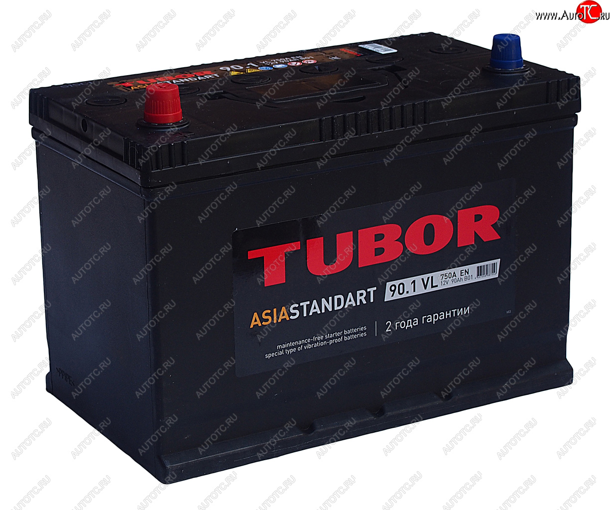 13 199 р. Аккумулятор TUBOR Asia Standart 90Ач TUBOR 6ст90(1) d31r  с доставкой в г. Пермь