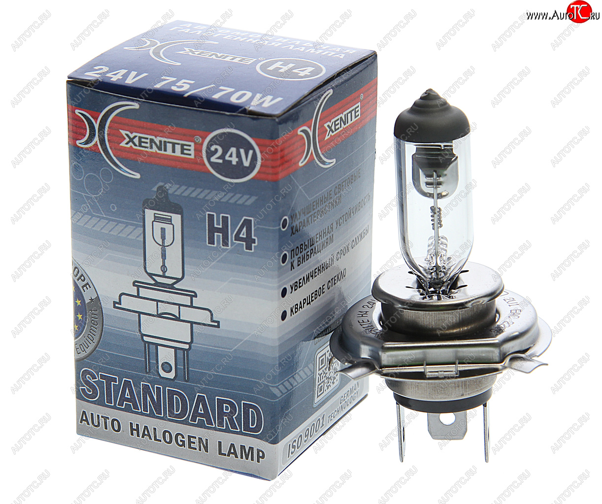 202 р. Лампа 24V H4 7570W P43t 3200К Standard XENITE XENITE 1007064  с доставкой в г. Пермь
