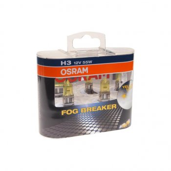 1 849 р. Лампа 12V H3 55W PK22s бокс (2шт.) Fog Breaker OSRAM OSRAM 62151fbr-hcb  с доставкой в г. Пермь. Увеличить фотографию 1